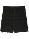 Msgm Beaded Shorts In Black
