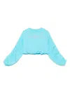 Msgm Beaded Sweatshirt In Blue