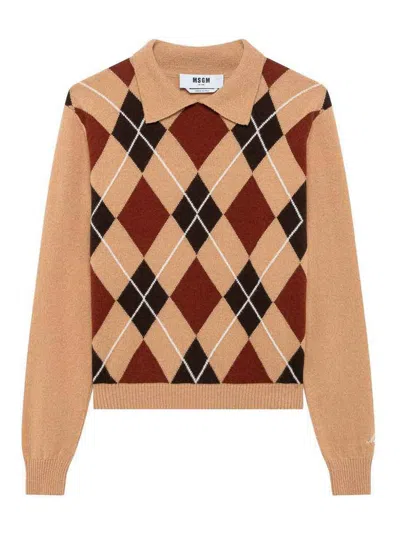 MSGM BEIGE CASHMERE SWEATER