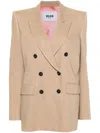 Msgm Women's Jacket Sand Arena | Size 42 | 41mdg09y Color 24701023 In Beige