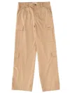 Msgm Oversized Cargo Trousers Featuring Pockets In Neutral