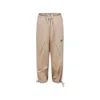 Msgm Beige Trousers For Girl With Logo In Beige