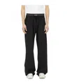 Msgm Belt-loop Casual Pants In Black