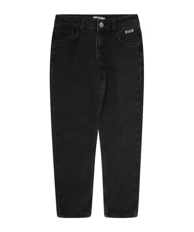 Msgm Belt-loop Jeans In Black