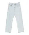 Msgm Light Wash Straight-leg Denim Pants With Classic Five-pocket Styling In Blue