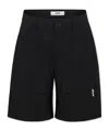 Msgm Belt-loop Shorts In Black