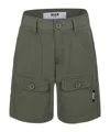 Msgm Belt-loop Shorts In Green