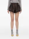 Msgm Belt-loops Shorts In Brown
