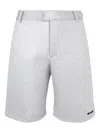 Msgm Belt Loops Shorts In Gray