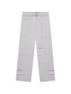 Msgm Belted Cargo Pants In Grey