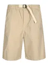 Msgm Cotton Bermuda Shorts In Neutral