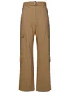 MSGM BELTED HIGH-WAIST PALAZZO CARGO PANTS