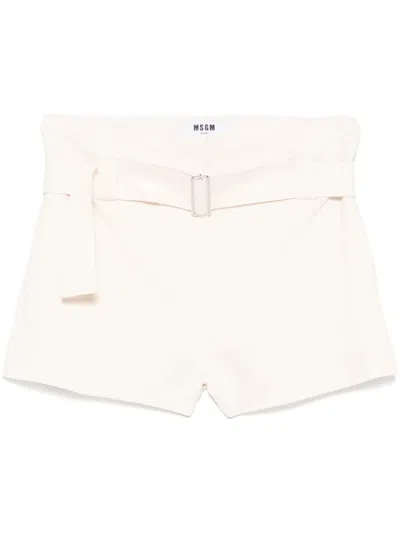 MSGM BELTED SHORTS