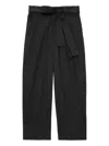 Msgm Belted Trousers In Black