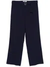 Msgm Belted Trousers In Blue