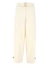 Msgm Tailored Viscose Blend Wide Pants In Neutrals
