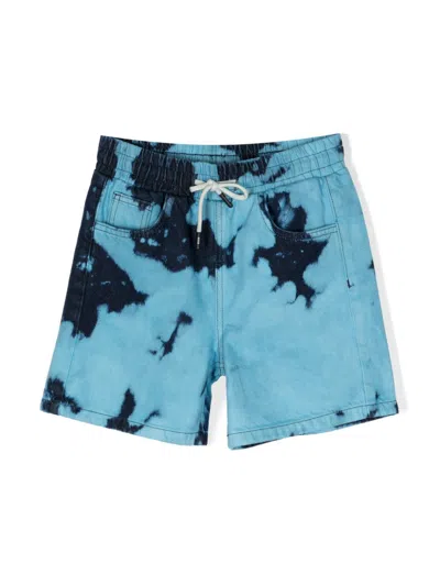 Msgm Kids' Bermuda Con Stampa In Denim