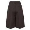 Msgm Bermuda Shorts In Brown