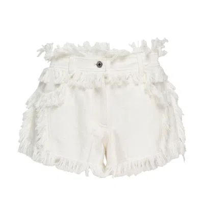Msgm Bermuda Shorts In White