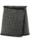 Msgm Bermuda Shorts In Black Multi
