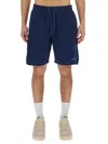 MSGM BERMUDA SHORTS WITH EMBROIDERED LOGO