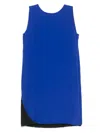 Msgm Bi-colour Mini Dress In Blue
