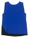 Msgm Bi-colour Top In Blue