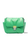 Msgm Bi-fold Padded Bag In Green