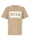 Msgm Biege Cotton T-shirt
