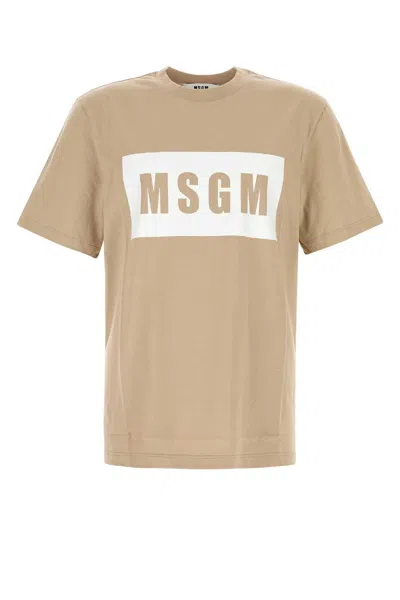 Msgm Biege Cotton T-shirt