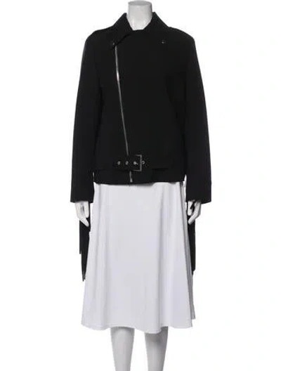 Pre-owned Msgm Biker Jacket In Black