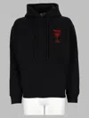 Msgm Logo-print Drawstring Hoodie In Black