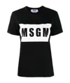 Msgm Logo-print Cotton T-shirt In Black