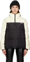 Msgm Black & White Padded Down Jacket In 99 Black