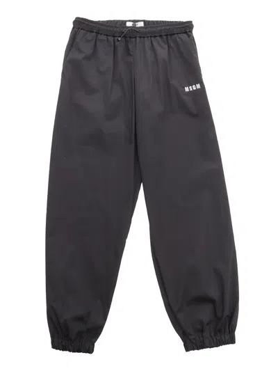 Msgm Black Baggy Trousers