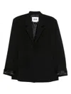 Msgm Tailored Blazer With Cuff And Pocket Features In Black
