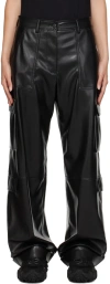 Msgm Synthetic Leather Trousers In 99 Black
