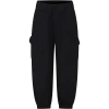 MSGM BLACK CASUAL TROUSERS FOR BOY