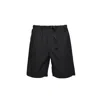 Msgm Black Cotton Bermuda Shorts With Buckle In Black