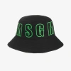 MSGM MSGM BLACK COTTON BUCKET HAT