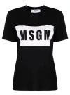 Msgm Black Cotton Clothing T-shirts And Polos In Black