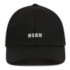 Msgm Black Cotton Hats In Black