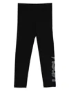 Msgm Black Cotton Leggings