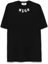 Msgm Logo Crew Neck T-shirt In Black