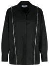 Msgm Cotton Shirt With Collared Neck And Zipper