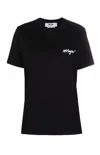 Msgm Crewneck T-shirt In Black