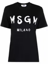 Msgm Logo-print Glitter T-shirt Dress In Black