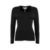 Msgm Black Cotton Wool Polyamide Sweatshirt In Black