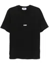 Msgm Viscose Pattern T-shirt In Black