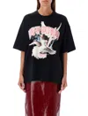 Msgm Graphic Crew Neck T-shirt Relaxed Fit